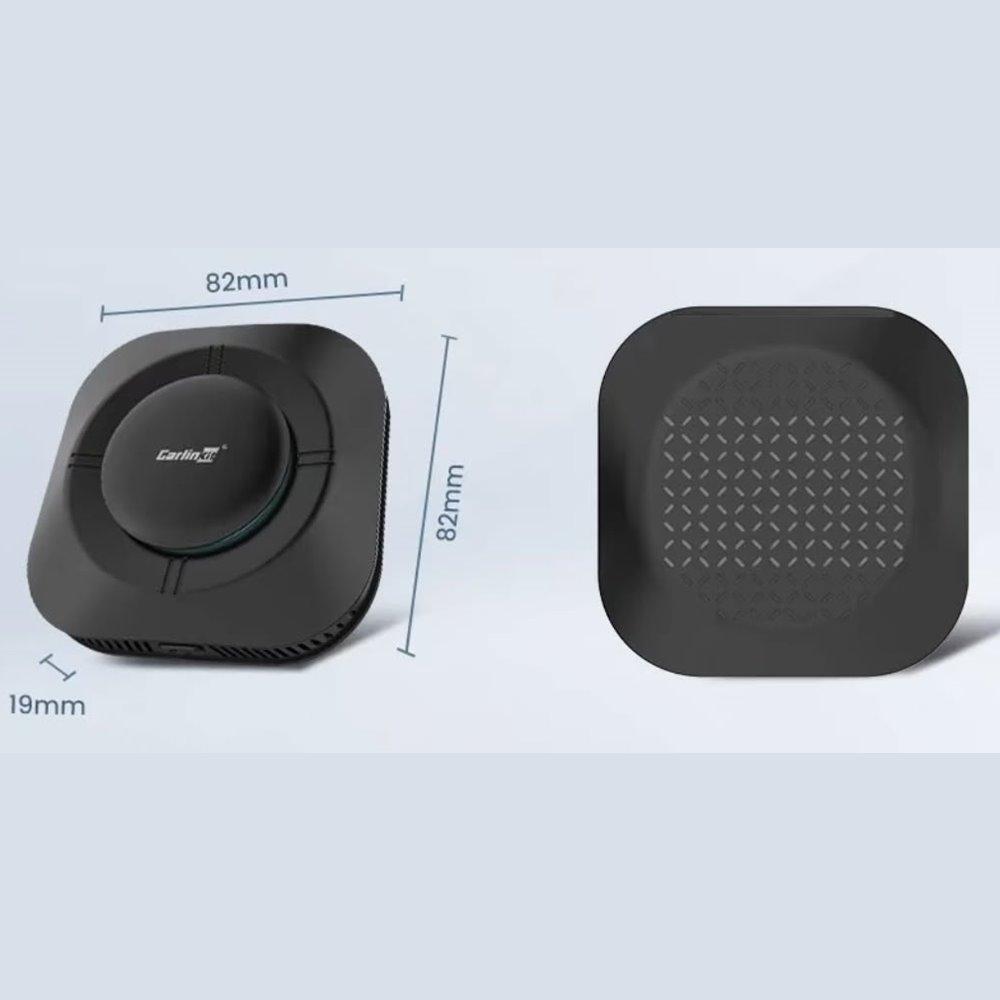 Android Box Carlinkit CPC200-Tbox S kèm kích thước 82 × 82 × 19 mm